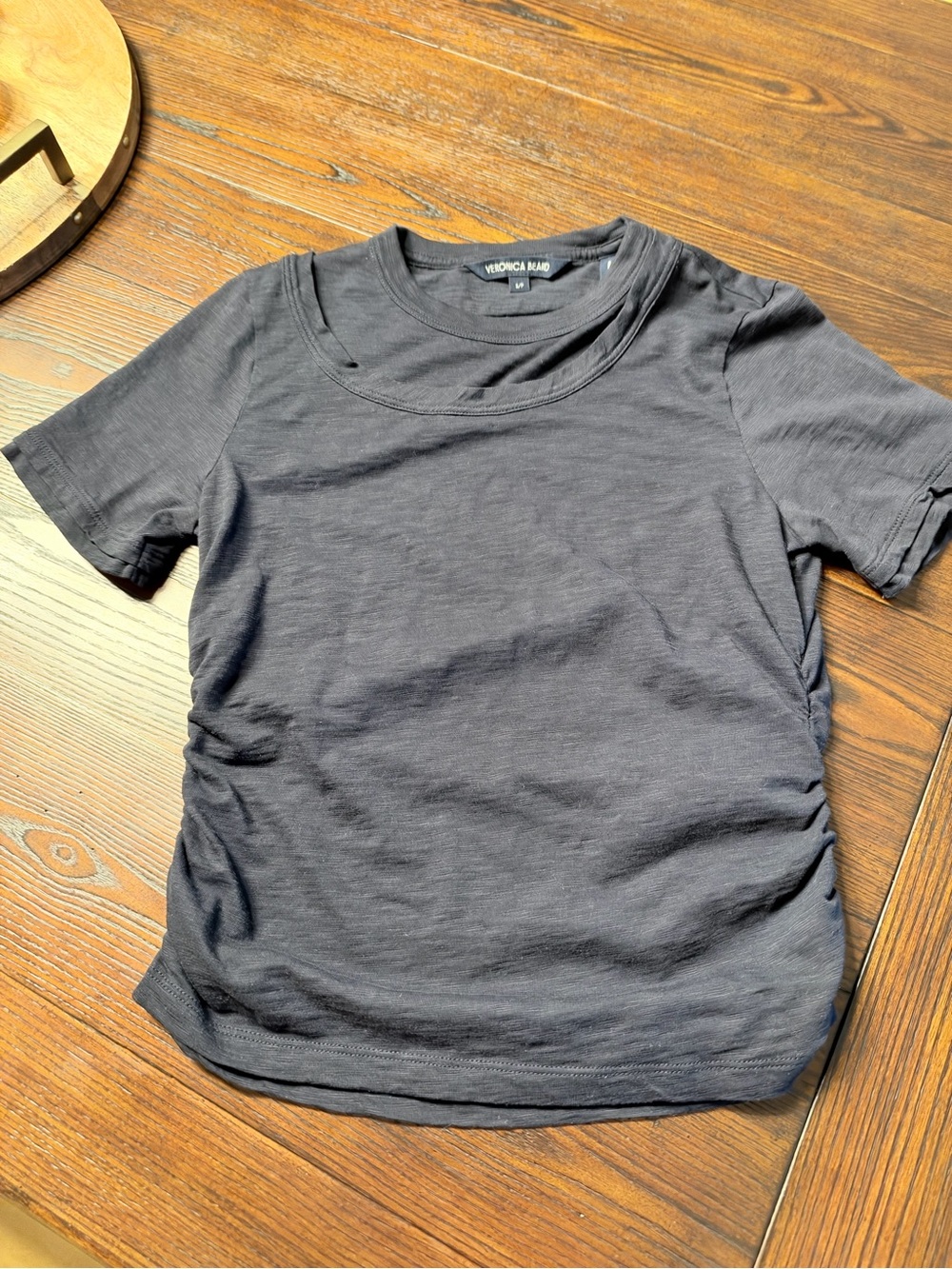 Veronica Beard Short Sleeve Crewneck T-Shirt - navy